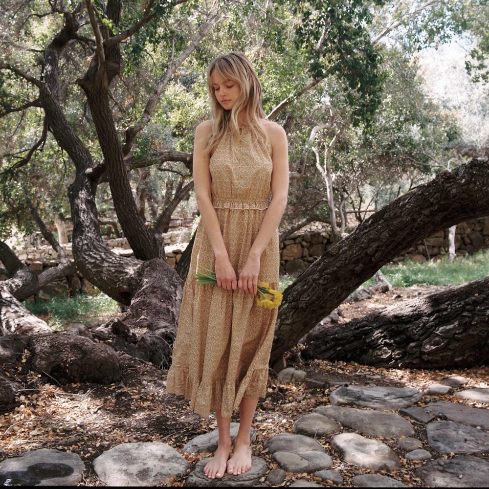 EUC Christy Dawn The Reese Dress in Daffodil Blooming Meadow - size S
